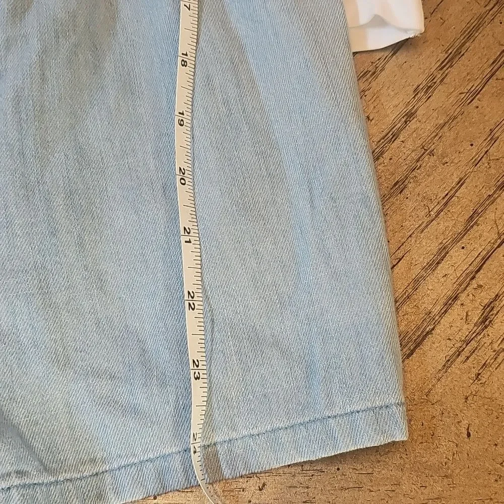 Old Navy Light Blue Denim Kids Romper  Set  10-12 NWT